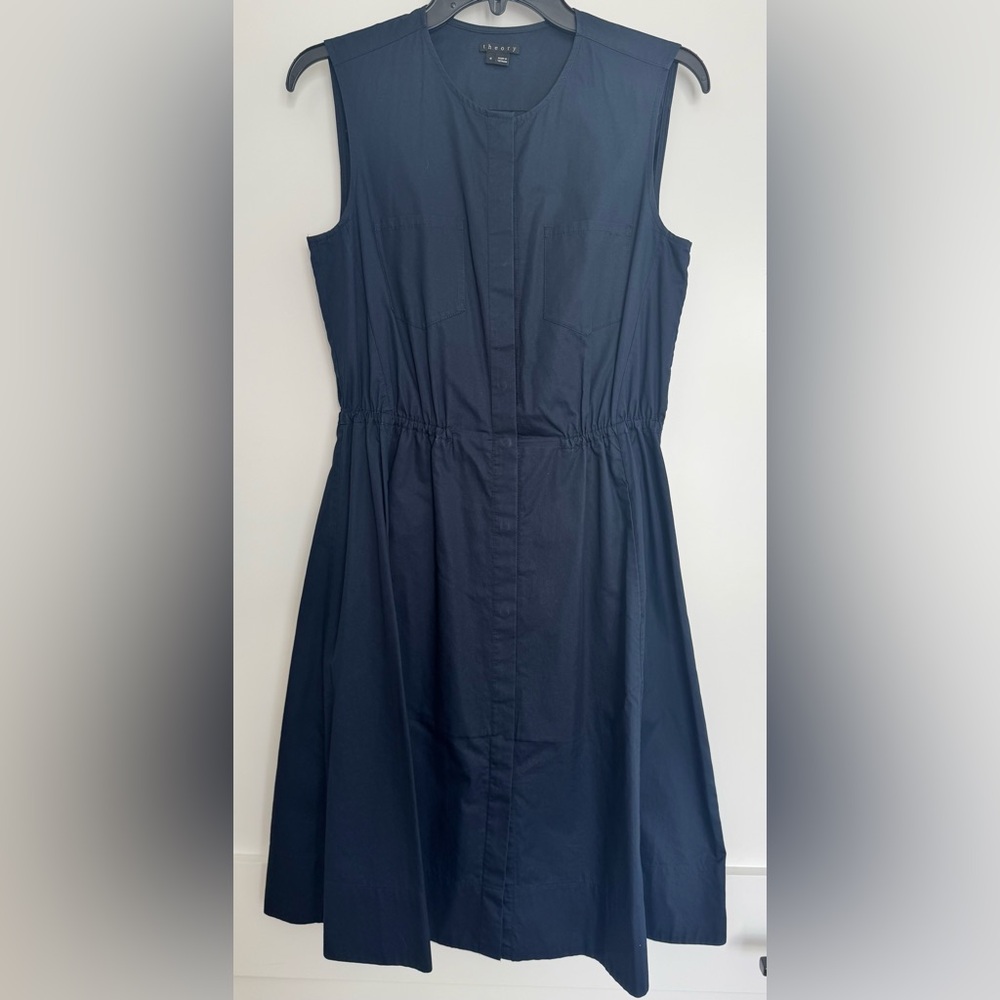 Theory Navy Strapless Dress